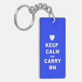 BEWAAR EEN CARRY OP Blauw Sleutelhanger (Voorkant Links)