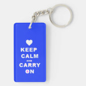 BEWAAR EEN CARRY OP Blauw Sleutelhanger (achterkant)