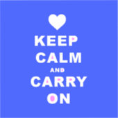 BEWAAR EEN CARRY OP Blauw Sticker (Voorkant)