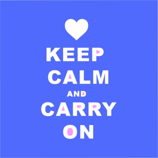 BEWAAR EEN CARRY OP Blauw Sticker (Voorkant)