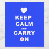 BEWAAR EEN CARRY OP Blauw Wijn Etiket (Enkel label)