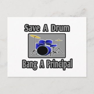 Bewaar een drum...Bang een directeur Briefkaart