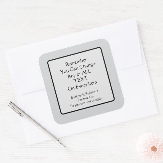 Bewaar een Link Square Sticker (Envelop)