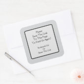 Bewaar een Link Square Sticker alstublieft (Envelop)