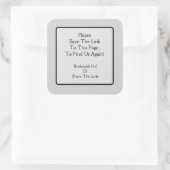 Bewaar een Link Square Sticker alstublieft (Tas)