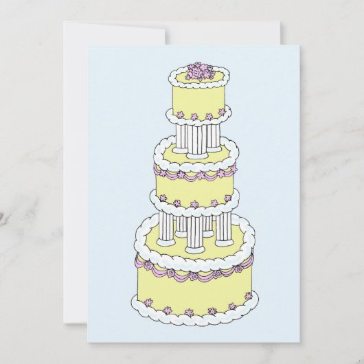 Bewaar een stijlvolle cake voor de datum save the date (Voorkant)