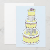 Bewaar een stijlvolle cake voor de datum save the date (Voorkant / Achterkant)