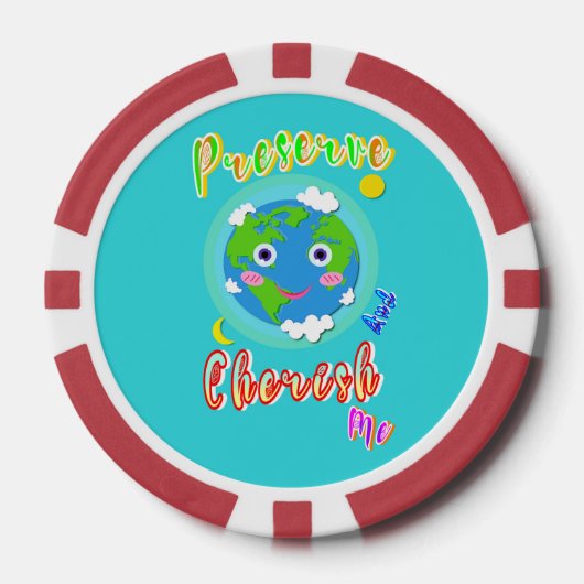 Bewaar en koester mij poker chips (Voorkant)