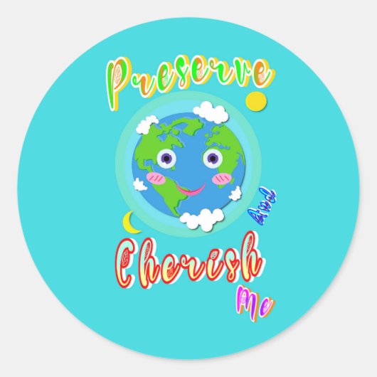 Bewaar en koester mij ronde sticker (Voorkant)