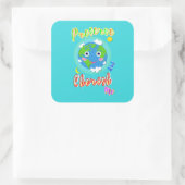 Bewaar en koester mij vierkante sticker (Tas)