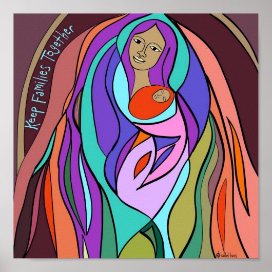 Bewaar families bij elkaar - Madonna voor klein Po Poster (Voorkant)