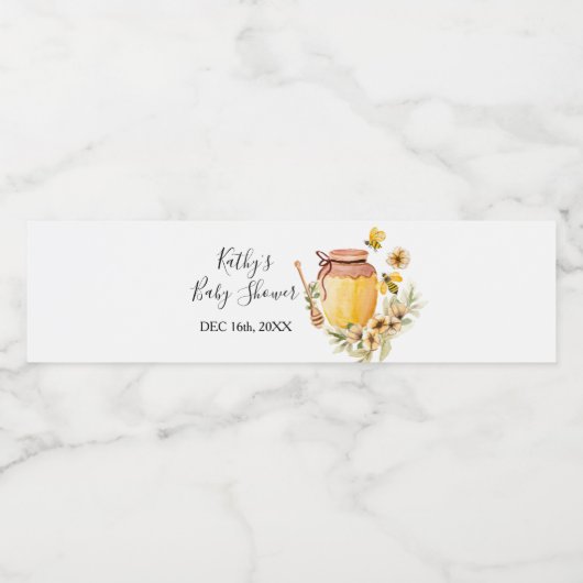 Bewaar Fles Baby shower Water Fles Etiket (Enkel label)