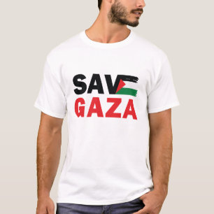 Bewaar GAZA met Palestijnse vlag op maat T-shirt