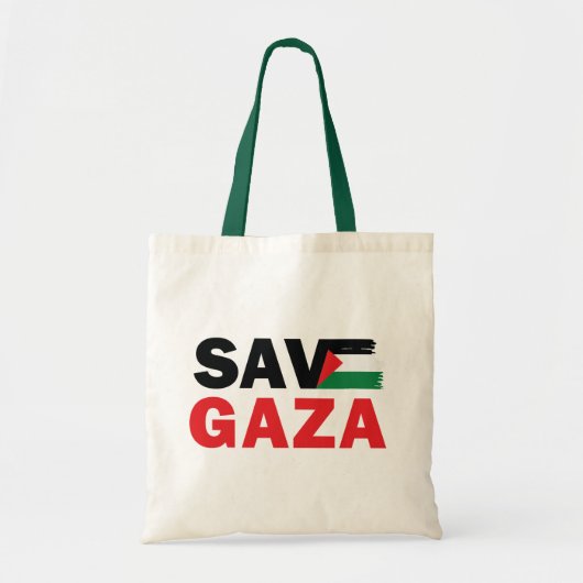 Bewaar GAZA met Palestijnse vlag op maat Tote Bag (Voorkant)