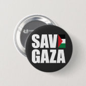 BEWAAR GAZA RONDE BUTTON 5,7 CM (Voorkant /achterkant)