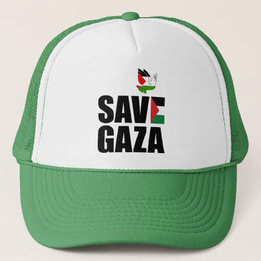 BEWAAR GAZA TRUCKER PET (Voorkant)