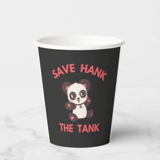 Bewaar Hank The Tank Grappig Papieren Bekers (Voorkant)