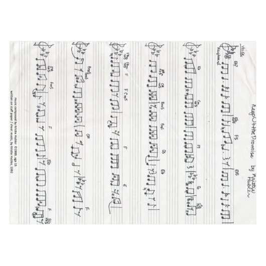 Bewaar het beloofde muziektafelblad tafelkleed (Voorkant (Horizontaal))