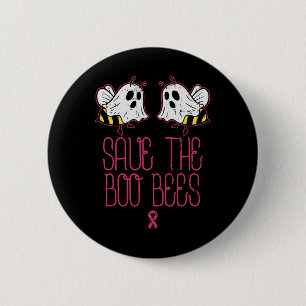 Bewaar het Boo-bijenborstkankerwaarschuwingsbrein Ronde Button 5,7 Cm