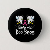 Bewaar het Boo-bijenborstkankerwaarschuwingsbrein Ronde Button 5,7 Cm (Voorkant)