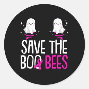 Bewaar het Boo-bijenborstkankerwaarschuwingsbrein Ronde Sticker