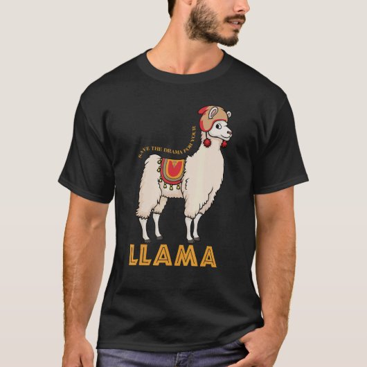 Bewaar het drama voor je lama schattig dier 1 t-shirt (Voorkant)