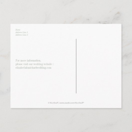 Bewaar het gedicht met hart aankondigingskaart (Achterkant)