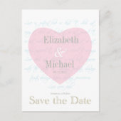 Bewaar het gedicht met hart aankondigingskaart (Voorkant)