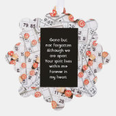 Bewaar het geheugen Foto Gebed Bingo spel Ornament Kaart (Voorkant)