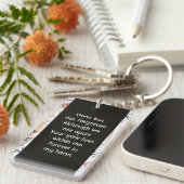 Bewaar het geheugen Foto Gebed Bingo spel Sleutelhanger (Voorkant Rechts)