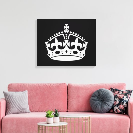 BEWAAR HET KROEIENPictogram OP Zwart KEEP dit Canvas Afdruk (Insitu (Woonkamer))