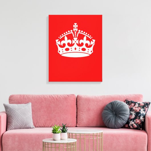 BEWAAR HET KROEPJE OP Rood dit aanpast Canvas Afdruk (Insitu (Woonkamer))
