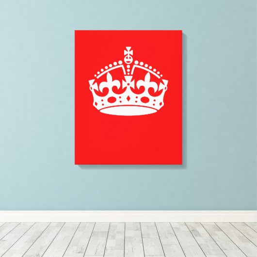 BEWAAR HET KROEPJE OP Rood dit aanpast Canvas Afdruk (Insitu (Houten vloer))