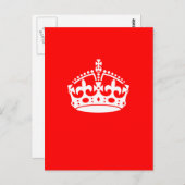 BEWAAR HET KROOMSNAFsymbool VAN DE KALK op Rood va Briefkaart (Voorkant / Achterkant)