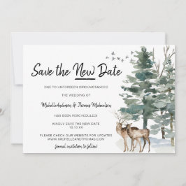Bewaar het nieuwe datum bos bos pijnboom save the date