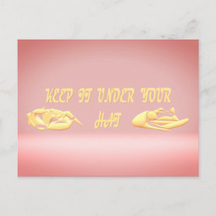 Bewaar het onder je pet Secrets Design Metal Prin Briefkaart