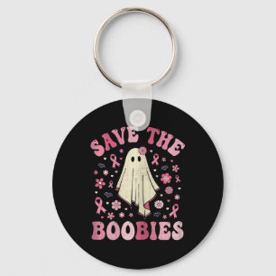 Bewaar het S Borstkanker Bewustzijn Halloween Sleutelhanger