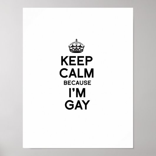 BEWAAR JE KALM OMDAT IK GAY BEN POSTER (Voorkant)