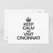 BEWAAR KALK EN BEZOEK CINCINATI BRIEFKAART (Voorkant / Achterkant)
