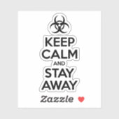 BEWAAR KALK EN BLIJF WEG STICKER (Vel)