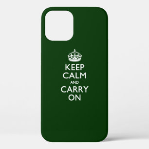 BEWAAR KALK EN CARRY OP Forest Green Decor iPhone 12 Hoesje