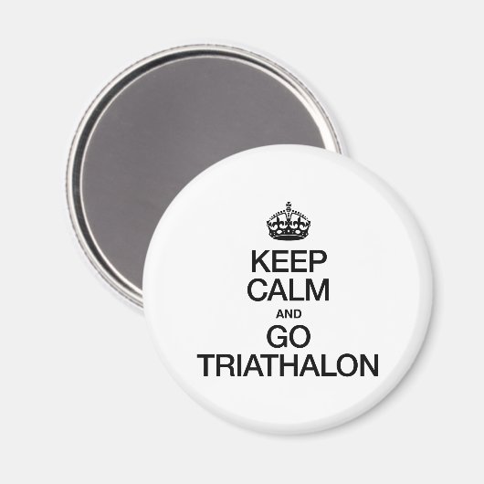 BEWAAR KALM EN GA TRIATHALON MAGNEET (Voorkant / Achterkant)