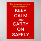 Bewaar kalm en voer het gezondheids- en veiligheid poster (Voorkant)