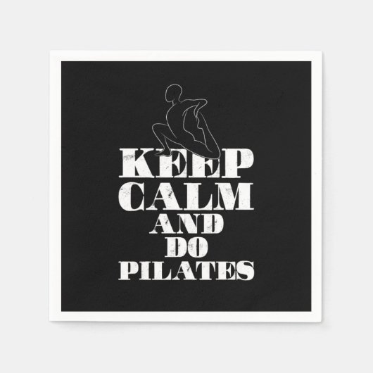 Bewaar kalm Pilates Relaxy Musea Exercise Gift Servet (Voorkant)