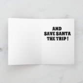 Bewaar Kerstman de Reis Feestdagen Kaart (Binnen)