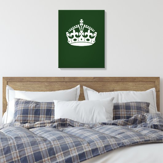 BEWAAR KROOM OP Groen BEWAREN pas dit aan Canvas Afdruk (Insitu (Slaapkamer))