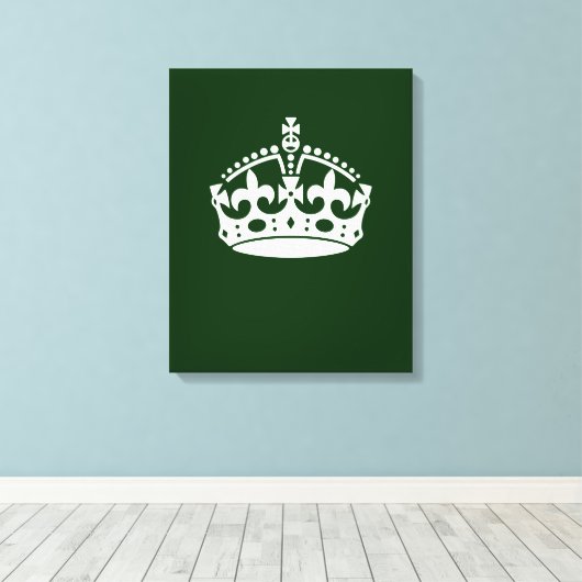 BEWAAR KROOM OP Groen BEWAREN pas dit aan Canvas Afdruk (Insitu (Houten vloer))