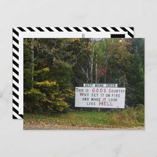 bewaar maine groen briefkaart (Voorkant / Achterkant)