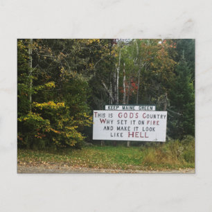 bewaar maine groen briefkaart