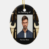 Bewaar Memorial Photo Prayer Tools Mechanic Keramisch Ornament (Achterkant)